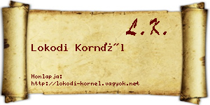 Lokodi Kornél névjegykártya